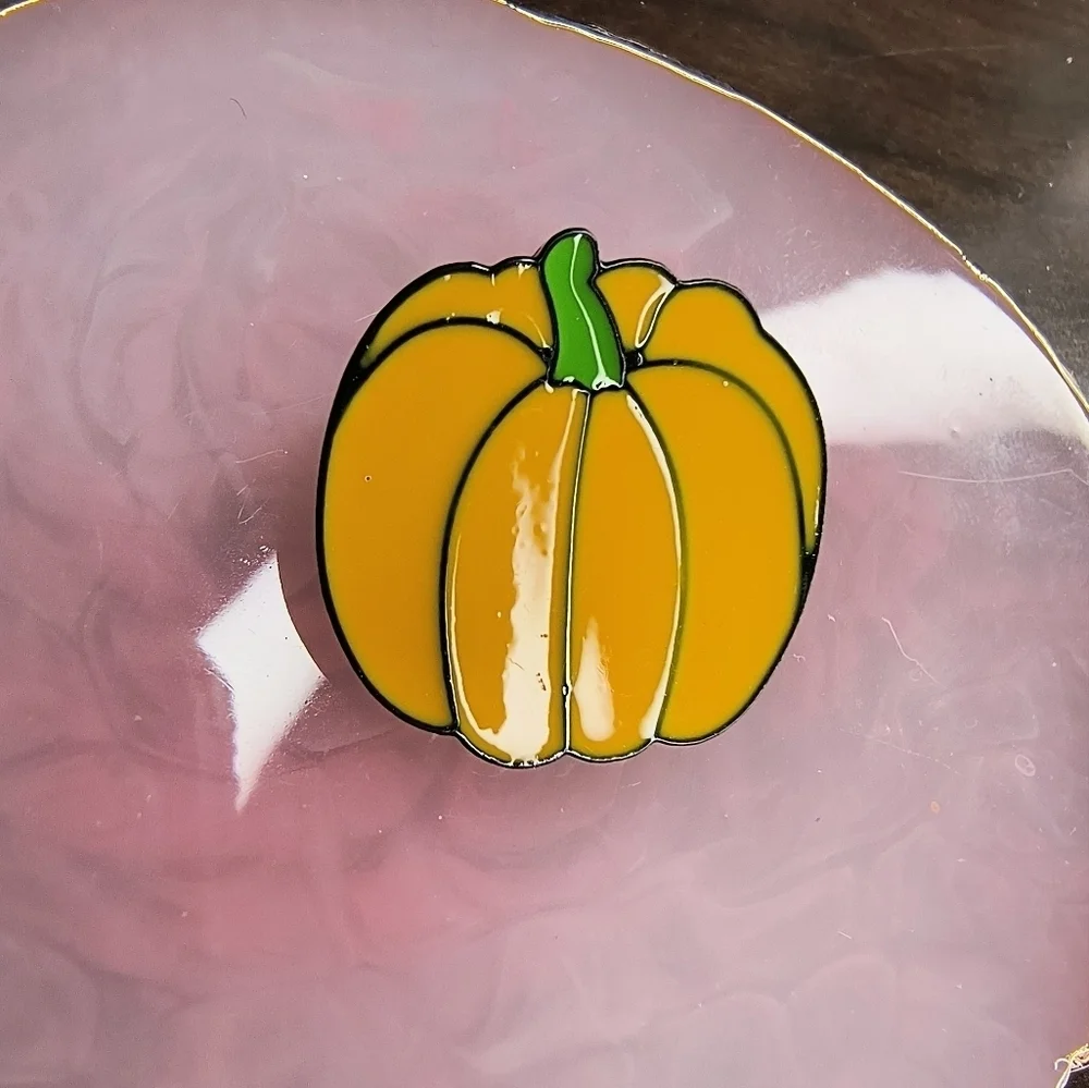 Orange Pumpkin Enamel Pin